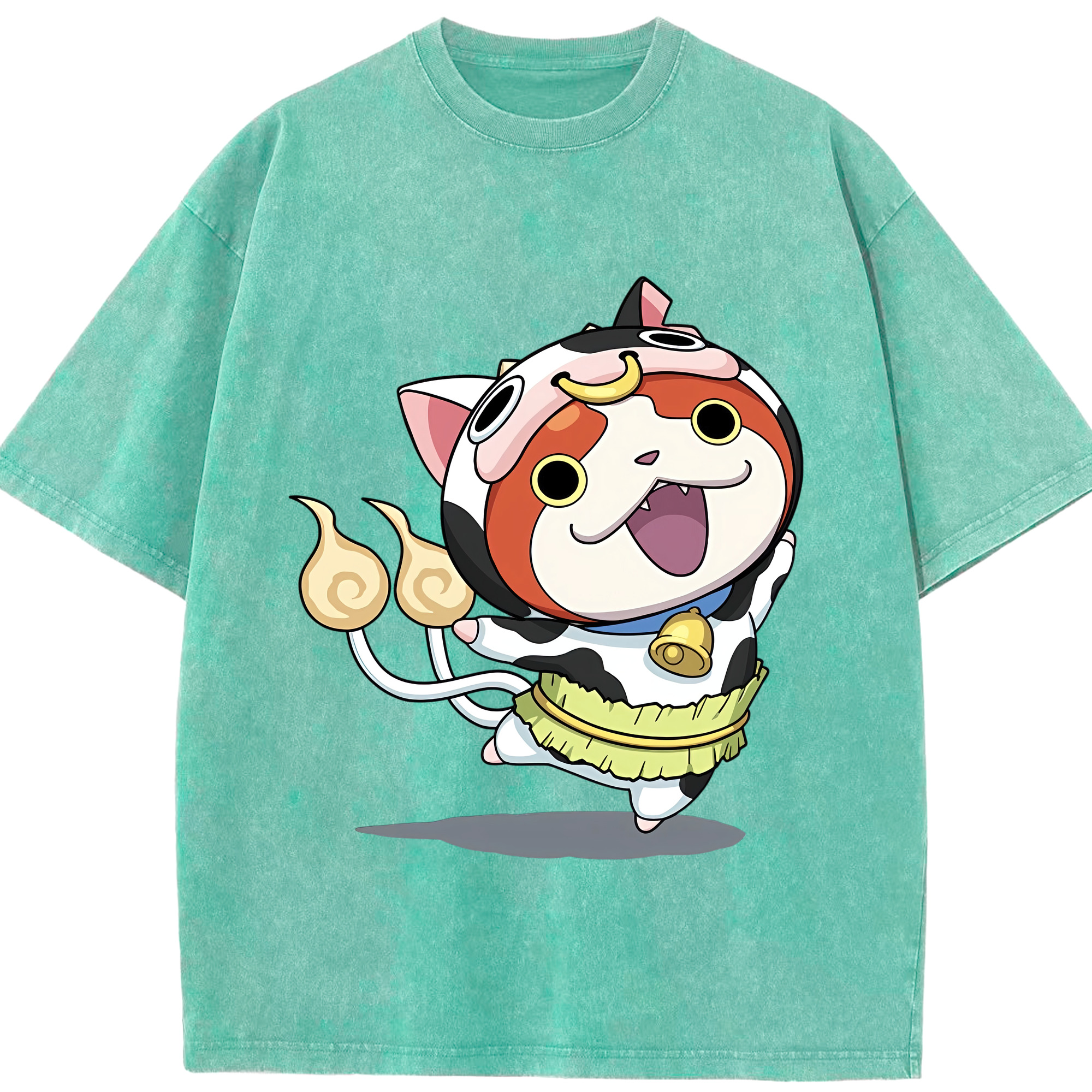 （画像用） 妖怪ウォッチ Yo-kai Watch 綿100% ヴィンテージ風 半袖Tシャツ（フロントプリント）